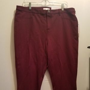 Womens Maurices Slacks deep red